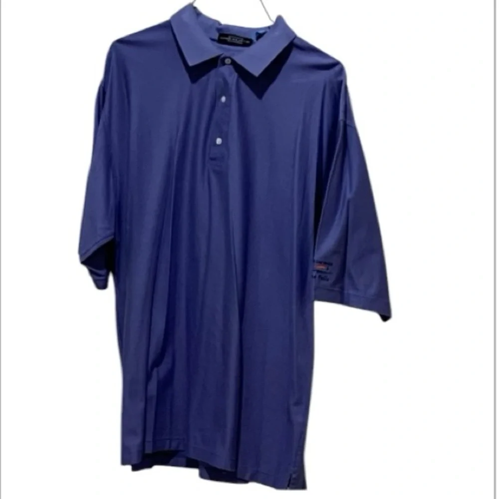 GOLF XXL Carnoustie Polo Shirt LAKE LAS VEGAS THE FALLS PURPLE COTTON VINTAGE - Picture 1 of 9